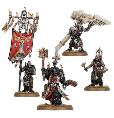 BLACK TEMPLARS: Chaplain Grimaldus & Retinue