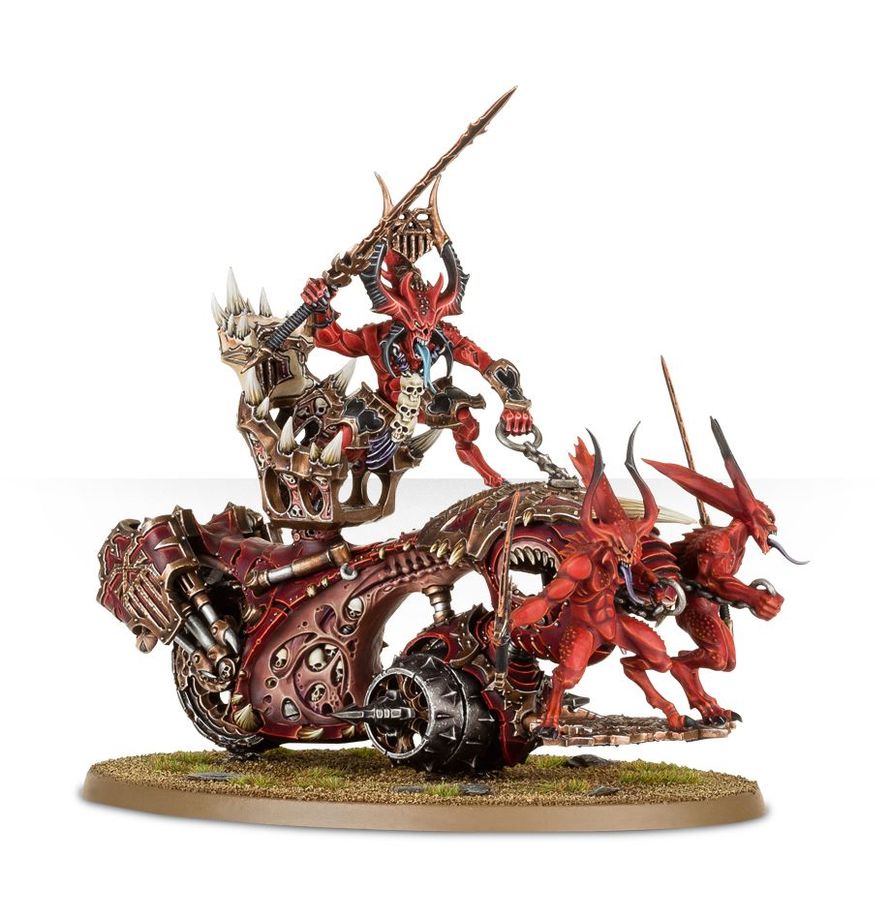 KHORNE DAEMONKIN: Rendmaster, Herald of Khorne on Blood Throne