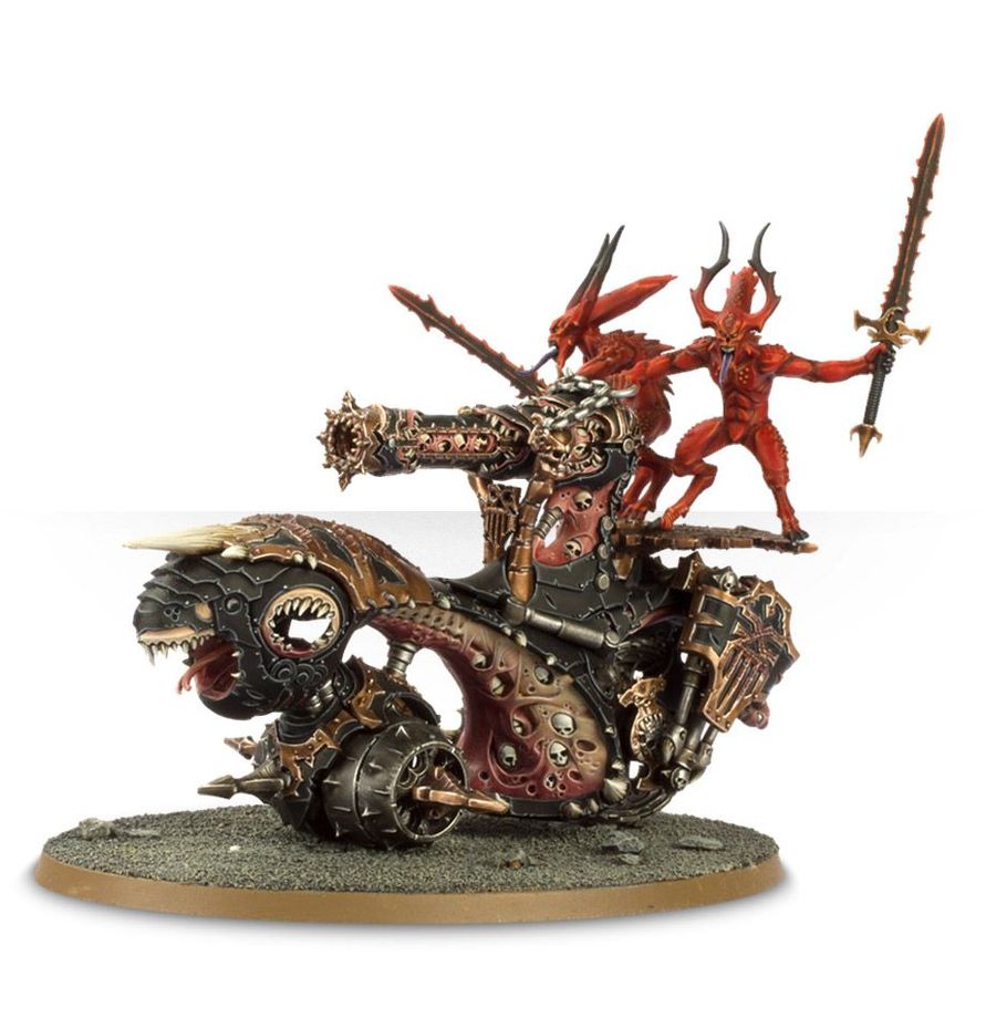 KHORNE DAEMONKIN: Rendmaster, Herald of Khorne on Blood Throne